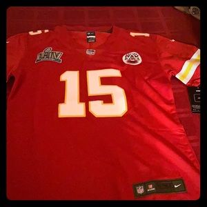 WOMENS KC CHIEFS SUPERBOWL JERSEY SIZE 2X .
